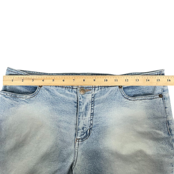 Cropped Capri Jeans Sz 9 Y2K Bare Back Flare Hip Hugger Hippie Boho Festival - Picture 3 of 7